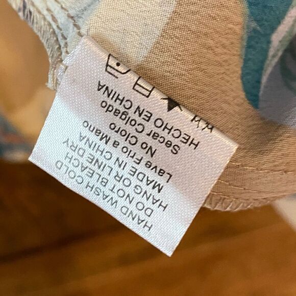 Twelve by On Twelve S NWT Cream Turquoise Floral Flowy Open Boho Kimono Duster - Picture 9 of 10